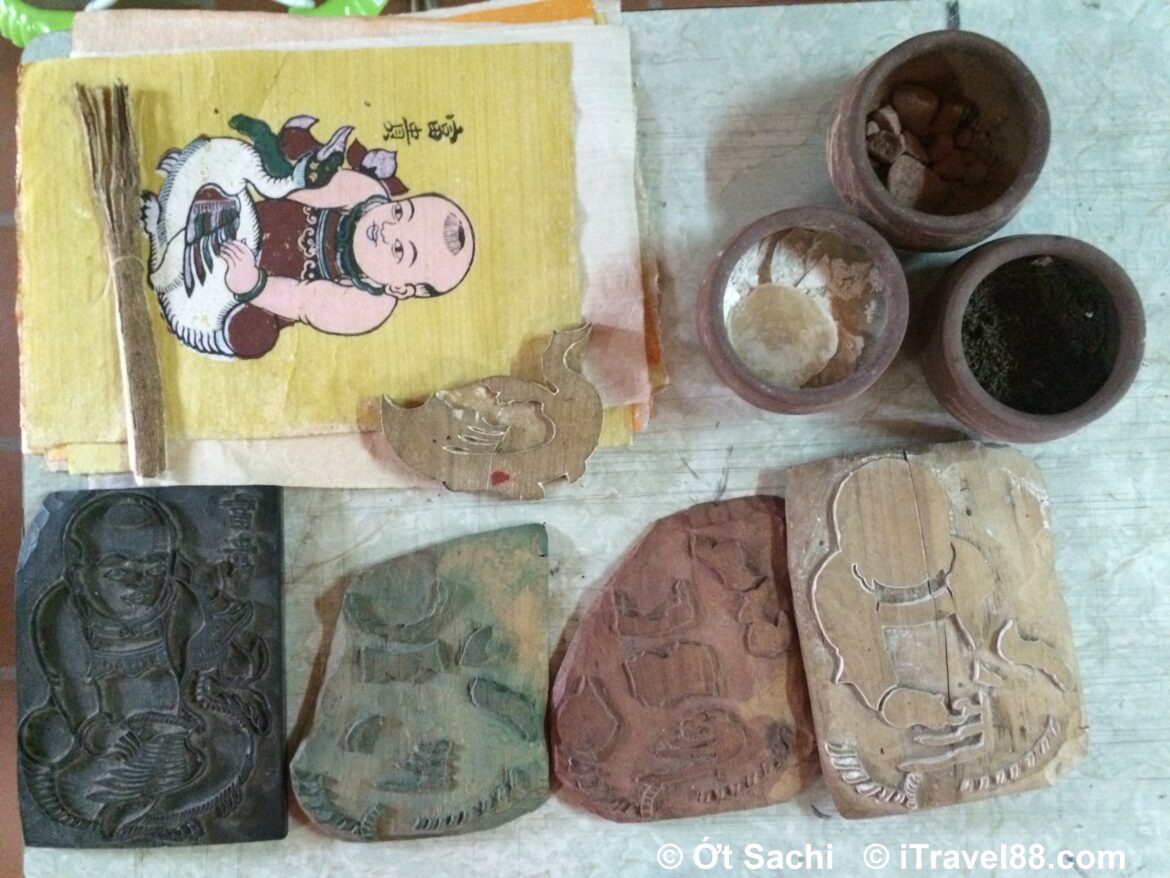 Em bé ôm ngỗng, tranh Đông Hồ