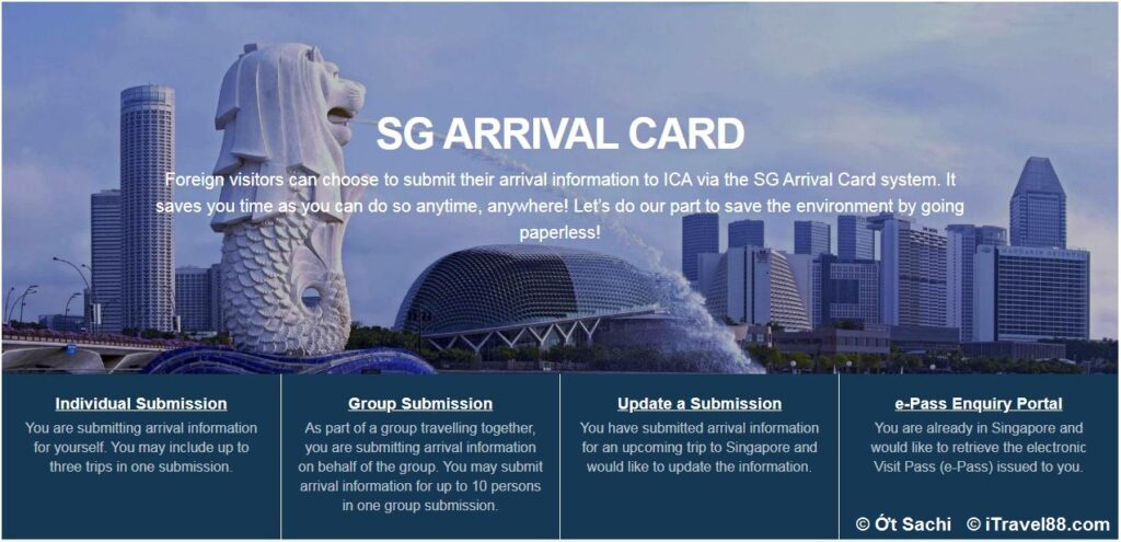 SG arrival card - giấy tờ cần thiết khi nhập cảnh Singapore