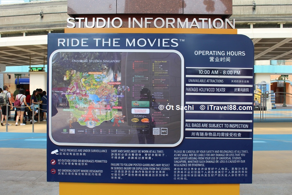 Thời gian hoạt động của Universal Studio Singapore 